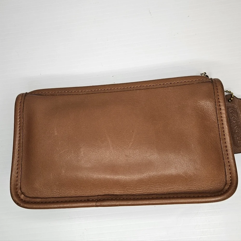 Coach Vintage 7165 British Tan Leather Chunky Case Pouch , Clutch Bag – USA Made